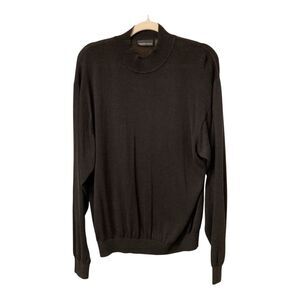 Daniel Gray Mock Turtleneck Silk-Cotton Blend Sweater Men's Size L EUC